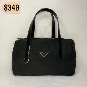 ✨✨✨✨SOLD✨✨✨✨✨Prada Milano Authentic Mini Nylon Black Boston Duffle Handbag Purse